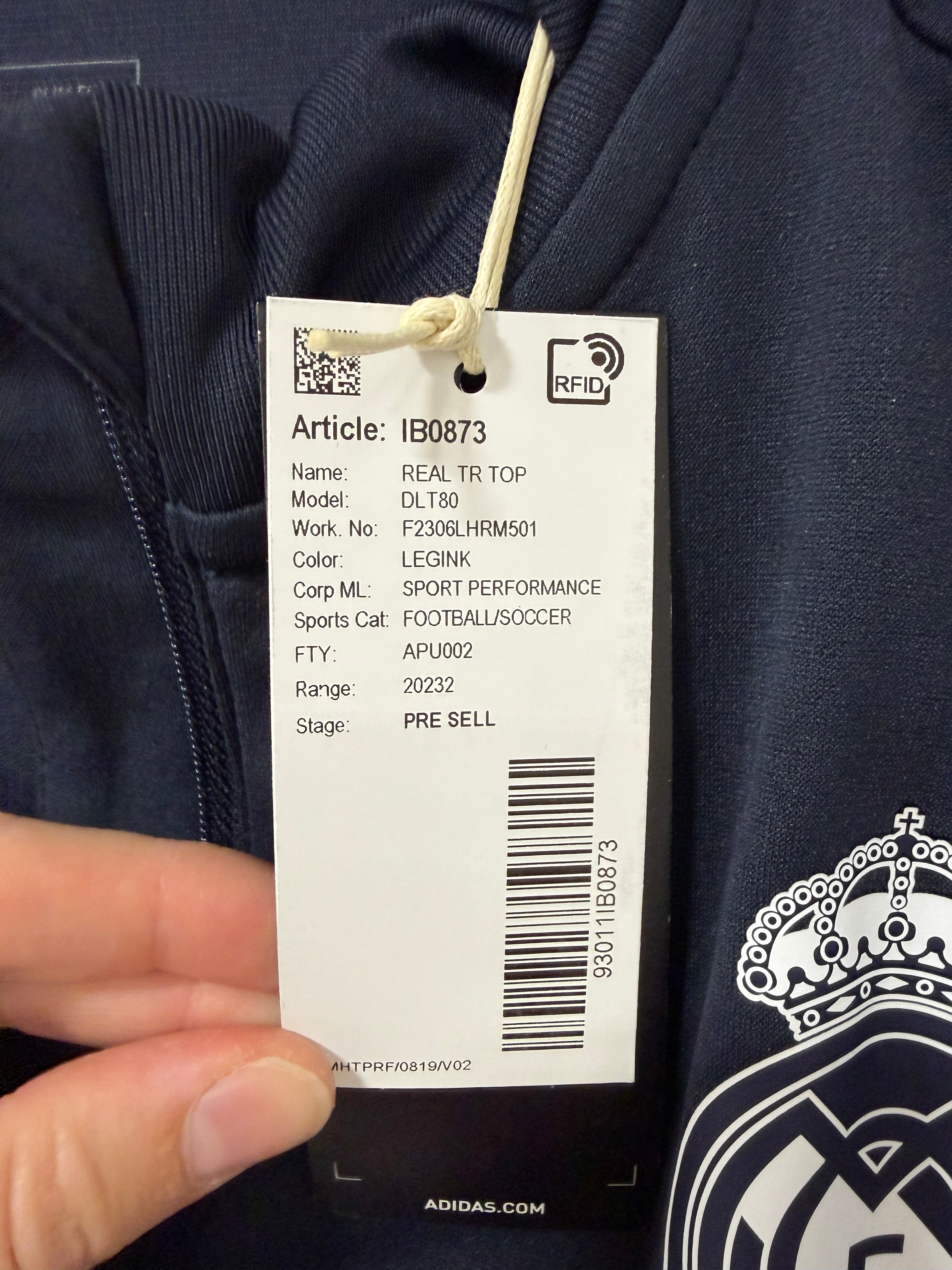 adidas Real Madrid Training Top 2023/2024 Size Medium