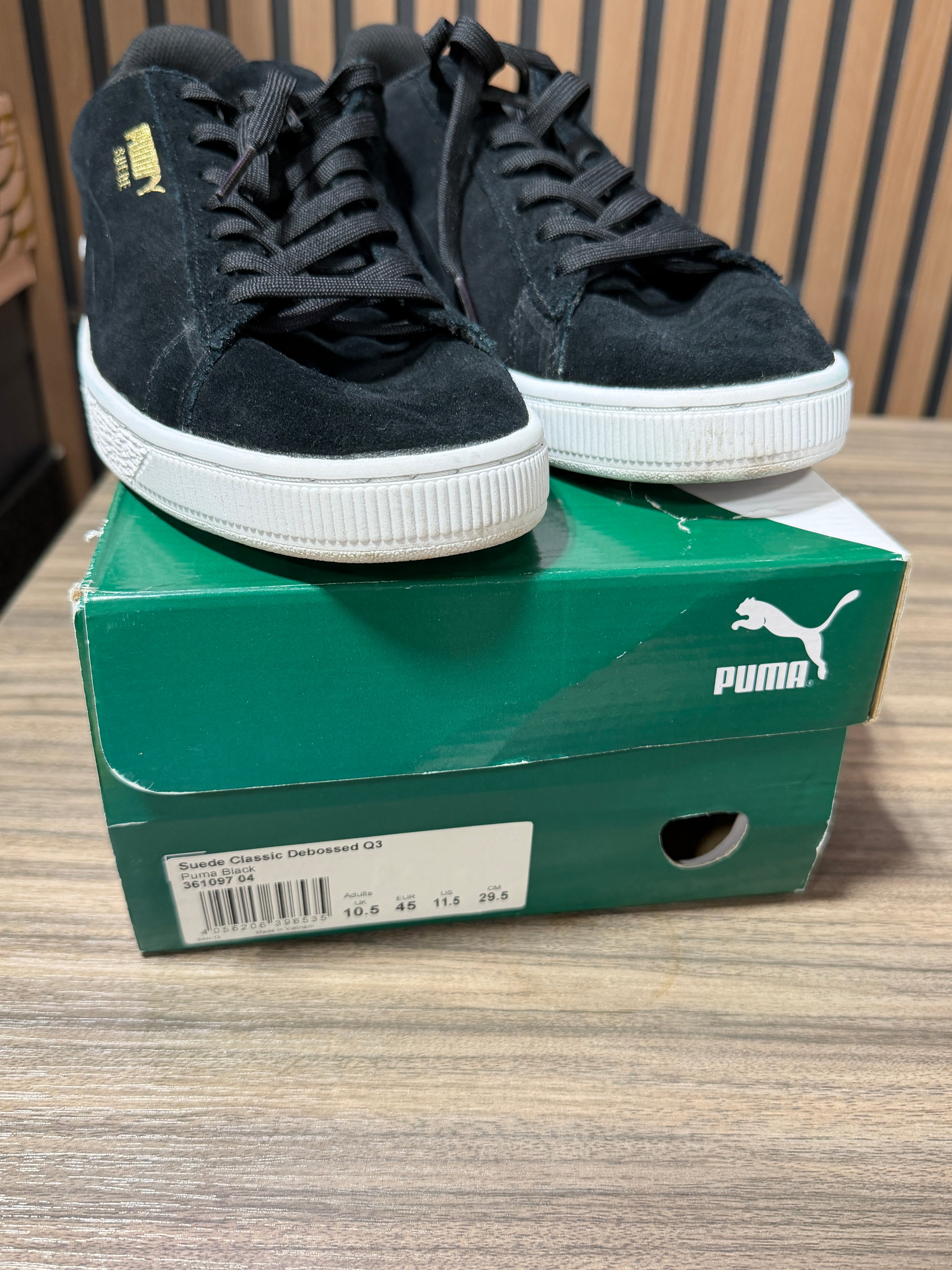Puma Suede Classic Sz 12 Black