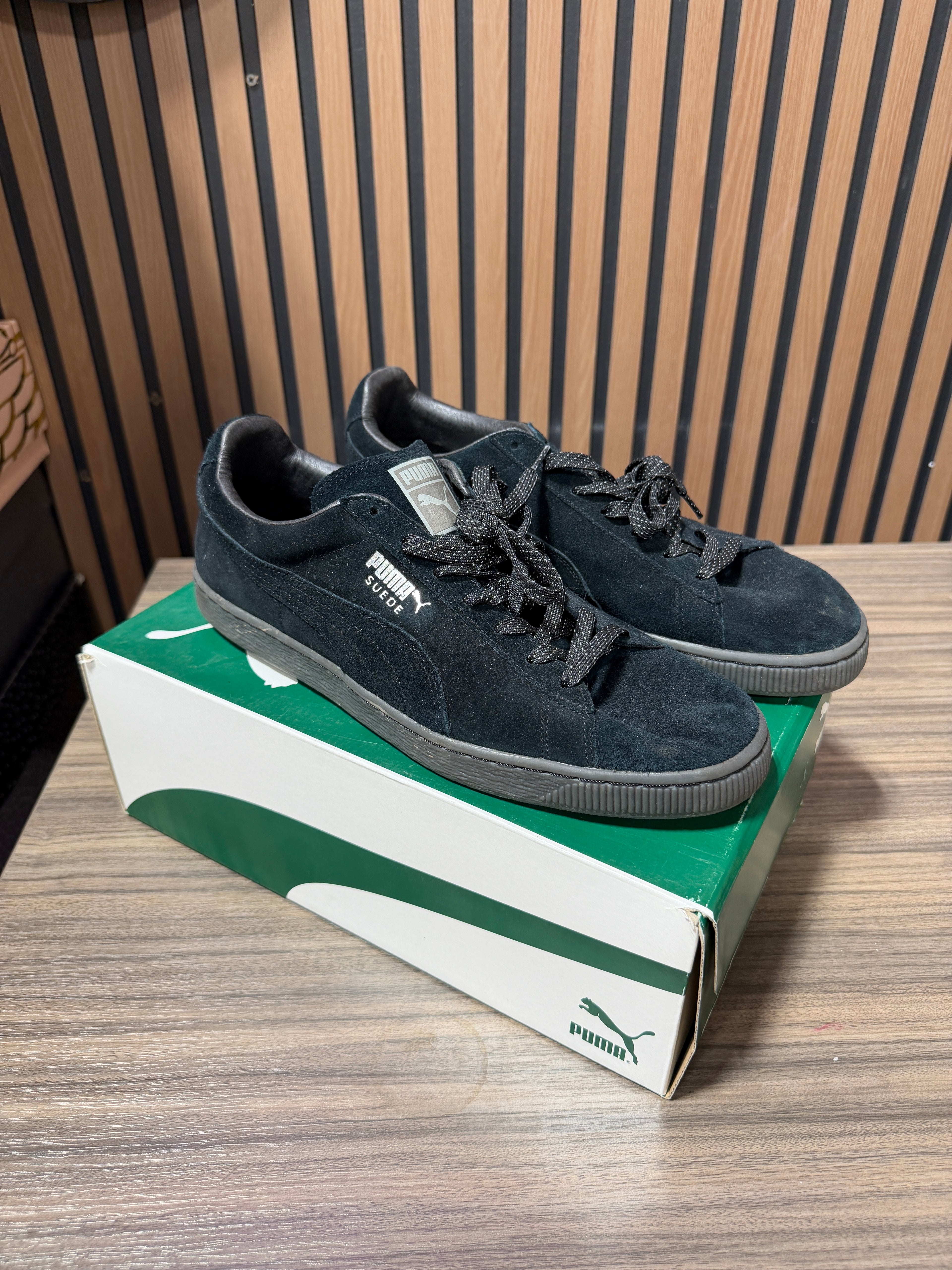 Puma Suede Classic Sz 12 Black/Black