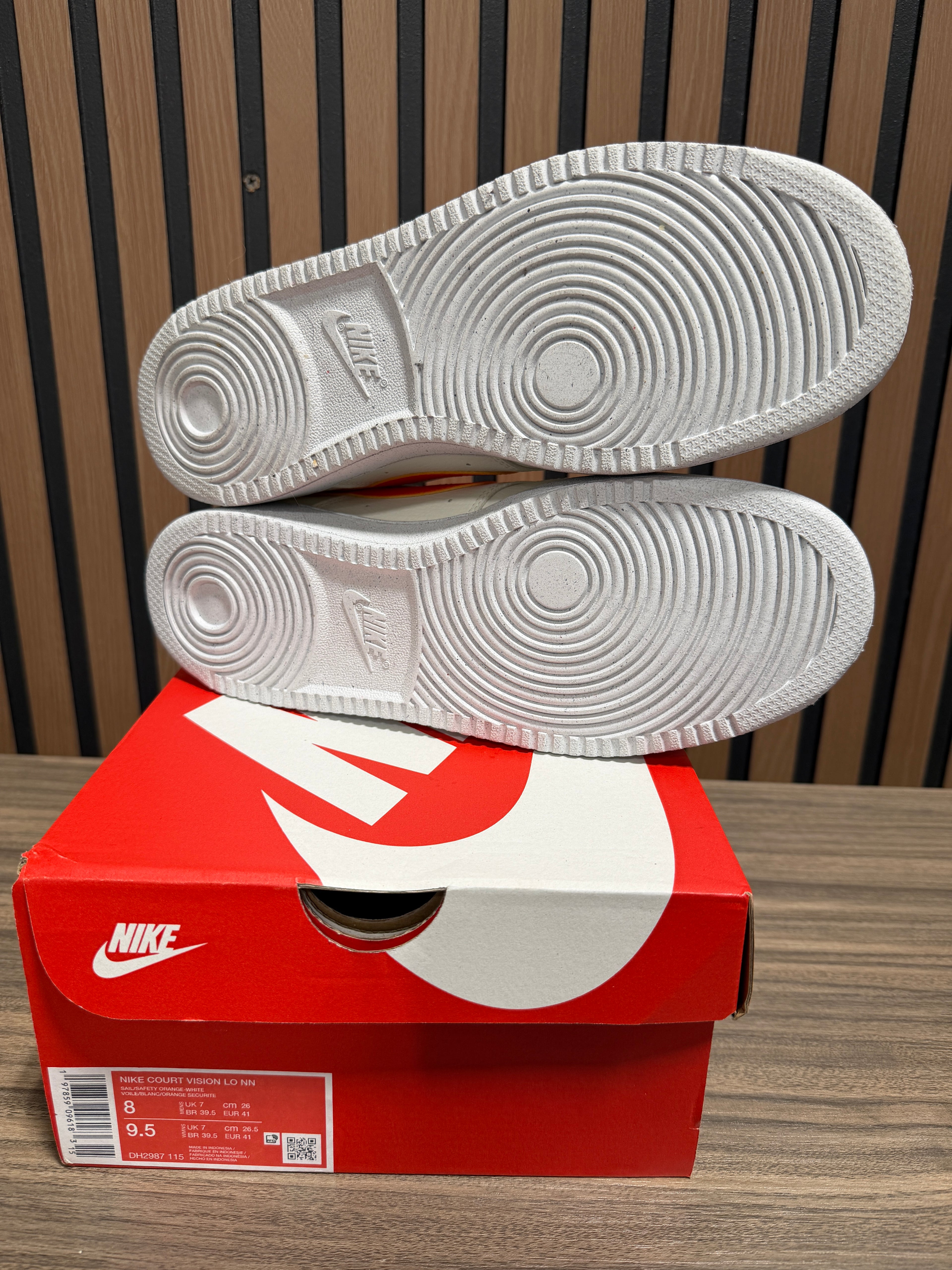 Nike Court Vision Low Next Nature 'Sail Safety Orange' Sz 8