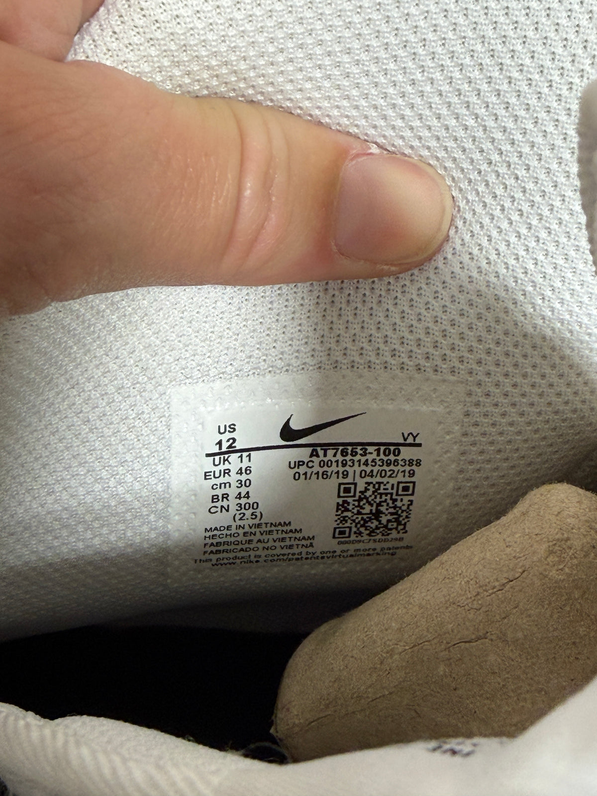 Nike Air Force 1 High '07 'White Gum' Sz 12