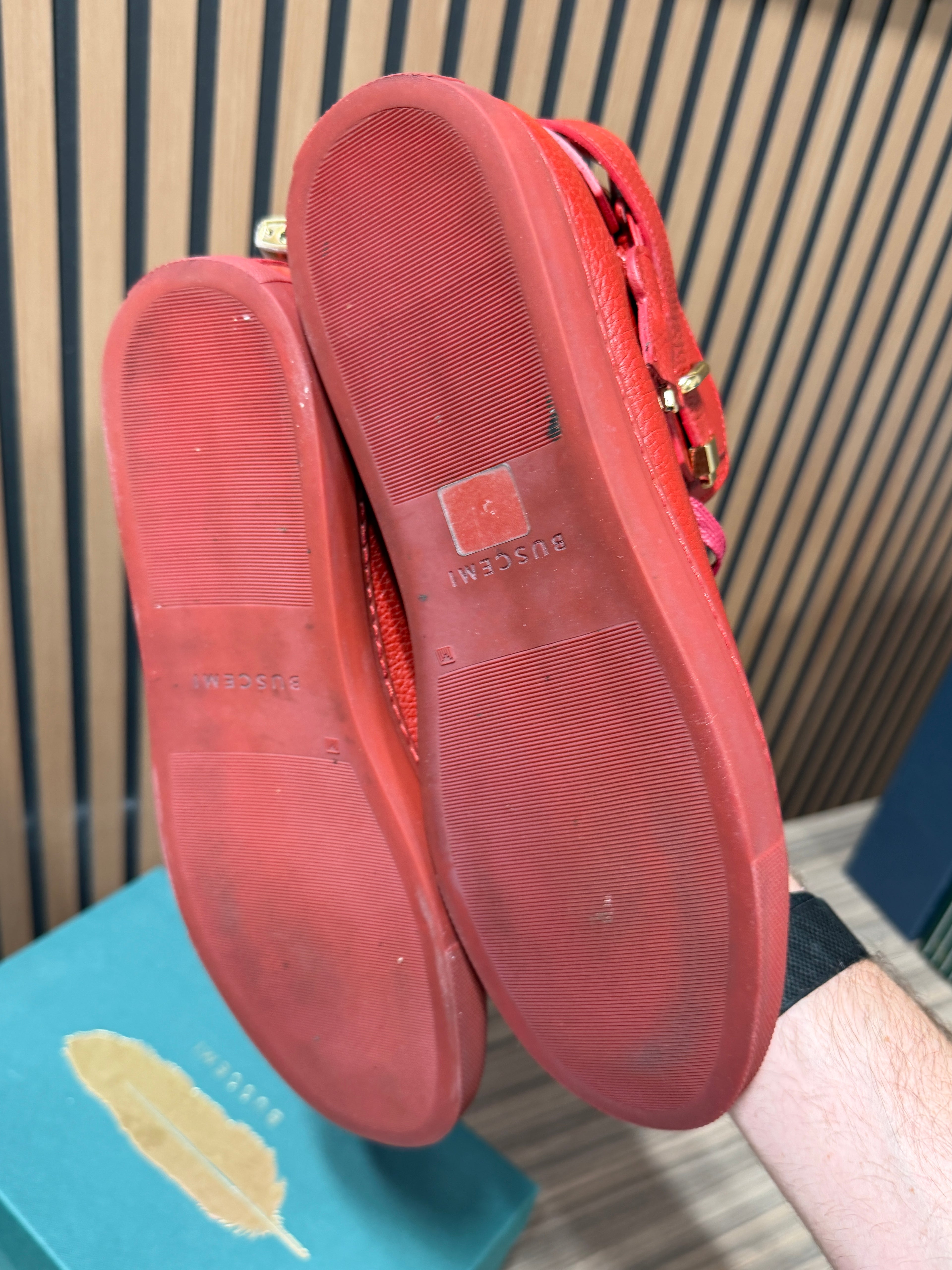Bucemi Brick Red high tops Sz 12/45
