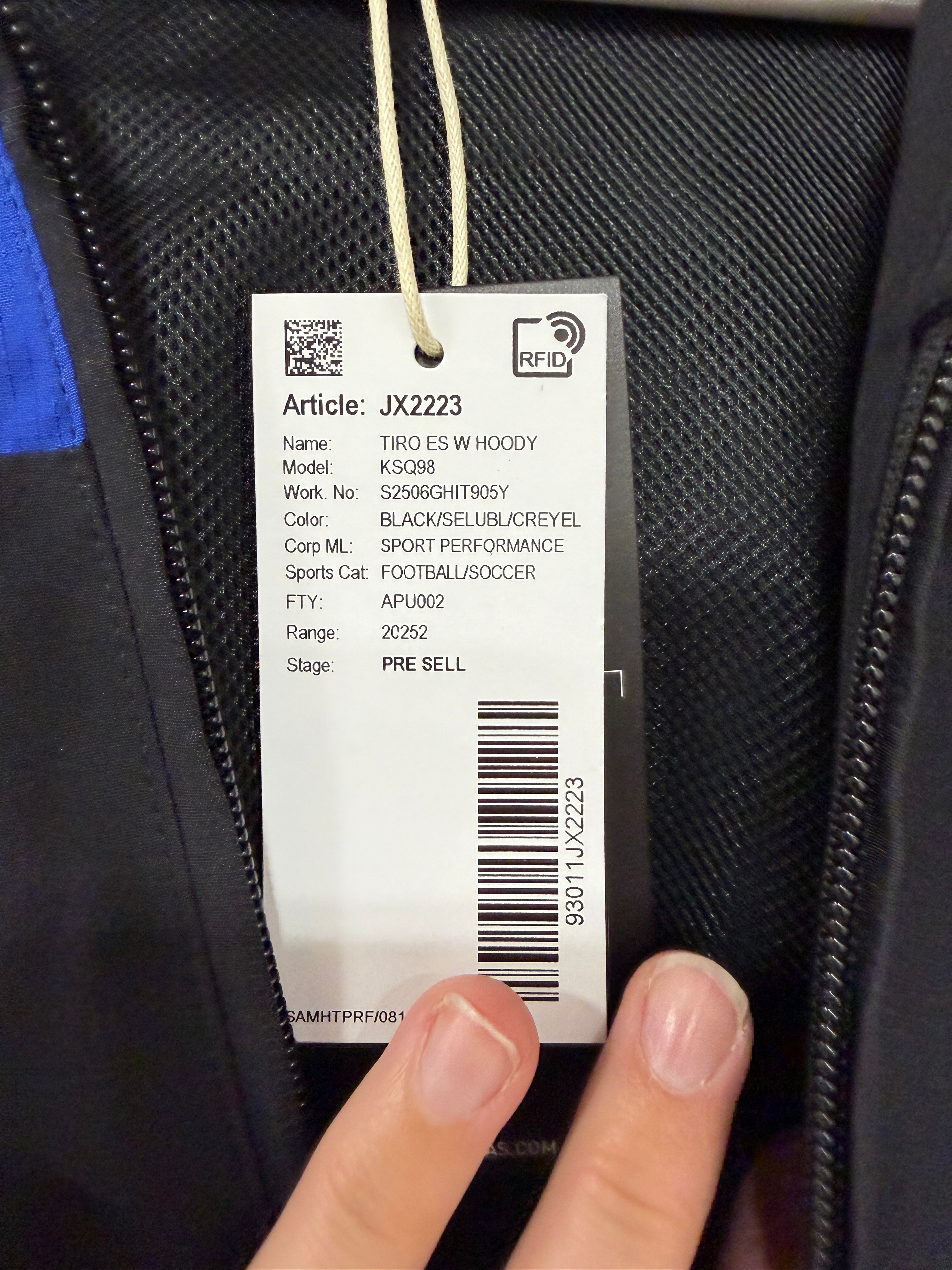 Adidas Tiro 25 Essentials Woven Full Zip Sweatshirt