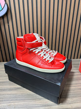 Load image into Gallery viewer, Saint Laurent SL/12H red leather high-top sneakers Sz 12/45
