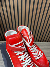 Load image into Gallery viewer, Saint Laurent SL/12H red leather high-top sneakers Sz 12/45

