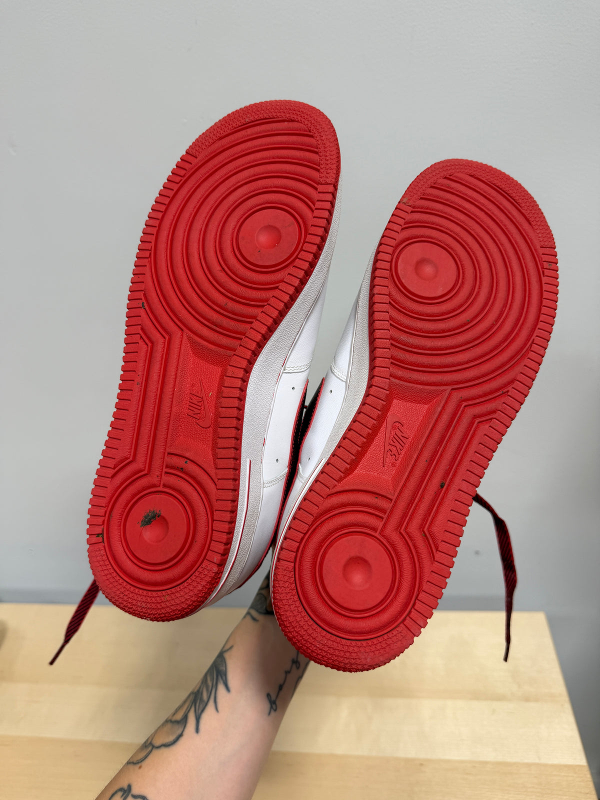 Nike Air Force 1 Low 'White University Red' Sz 12