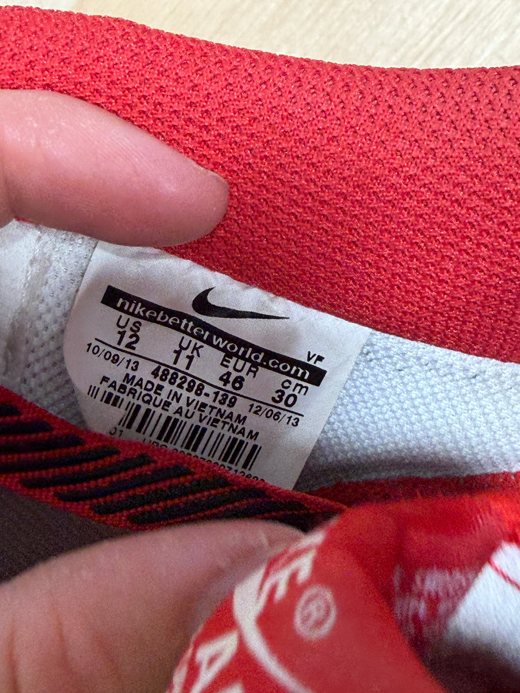 Nike Air Force 1 Low 'White University Red' Sz 12