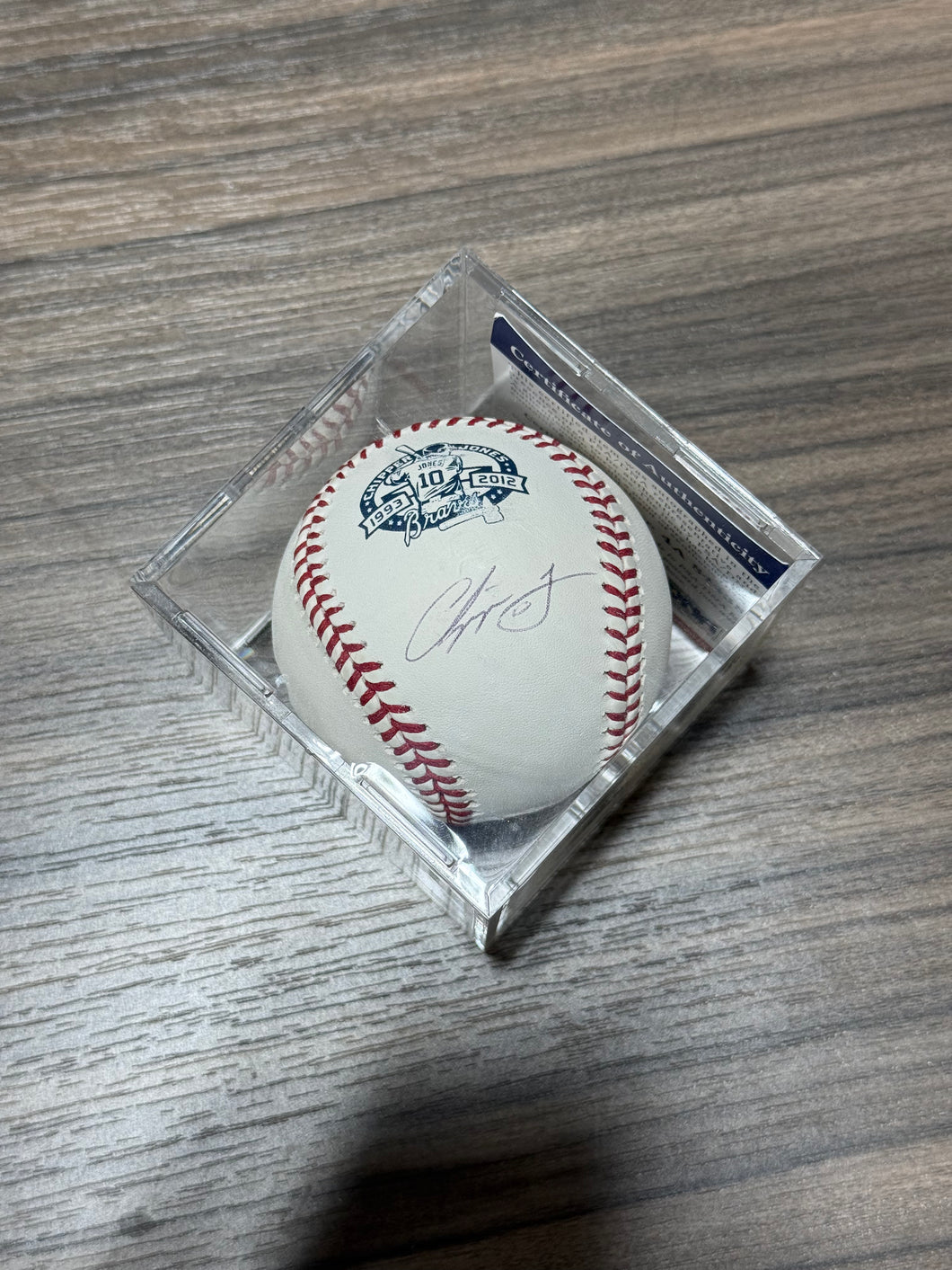 Signed Chipper Jones Braves Baseball Certified