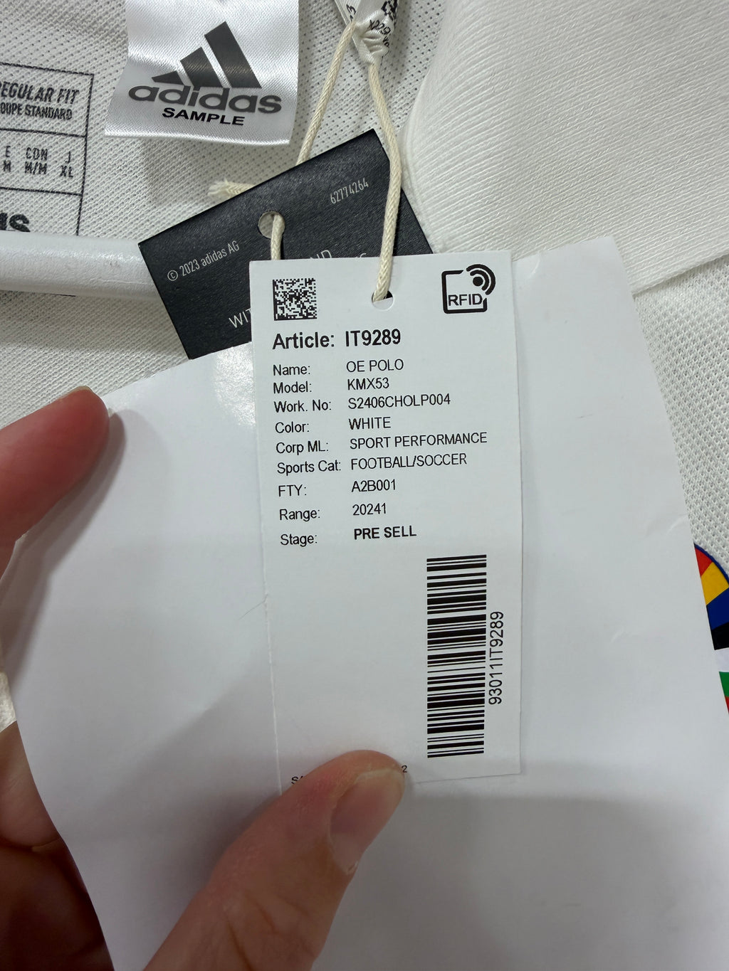 adidas Euro 2024 Polo shirt Sz Medium