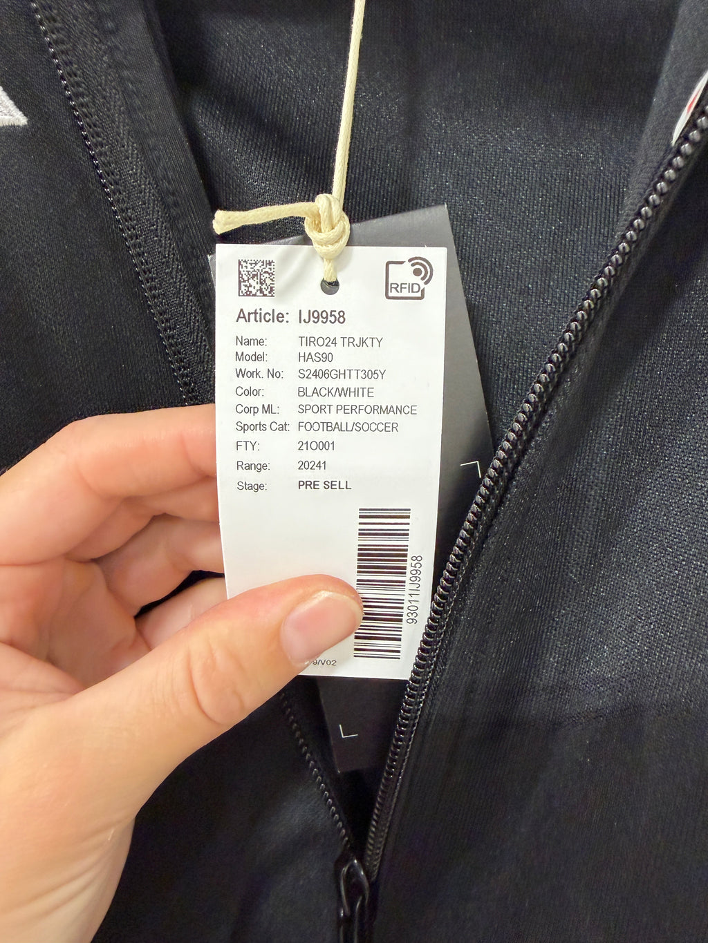 Adidas Tiro 24 Training Jacket Youth Sz Medium