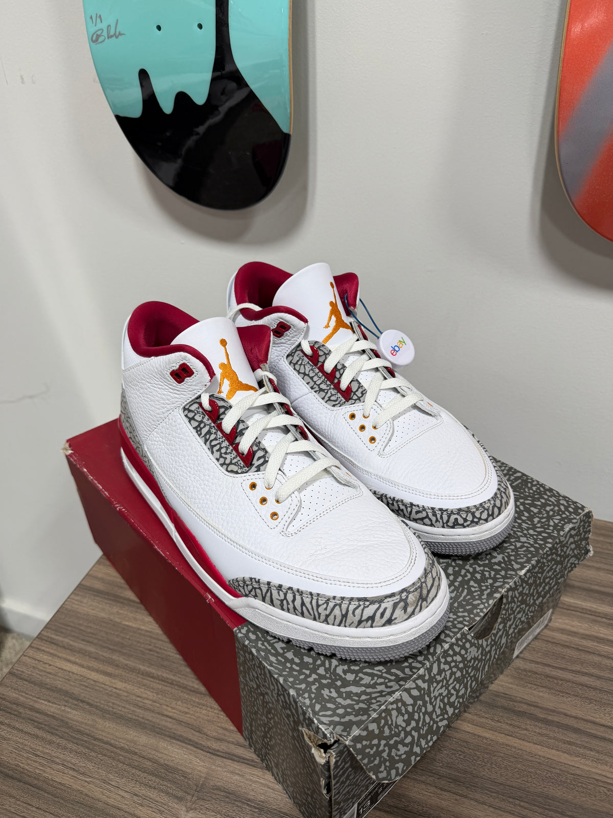Air Jordan 3 Retro 'Cardinal Red' Sz 13