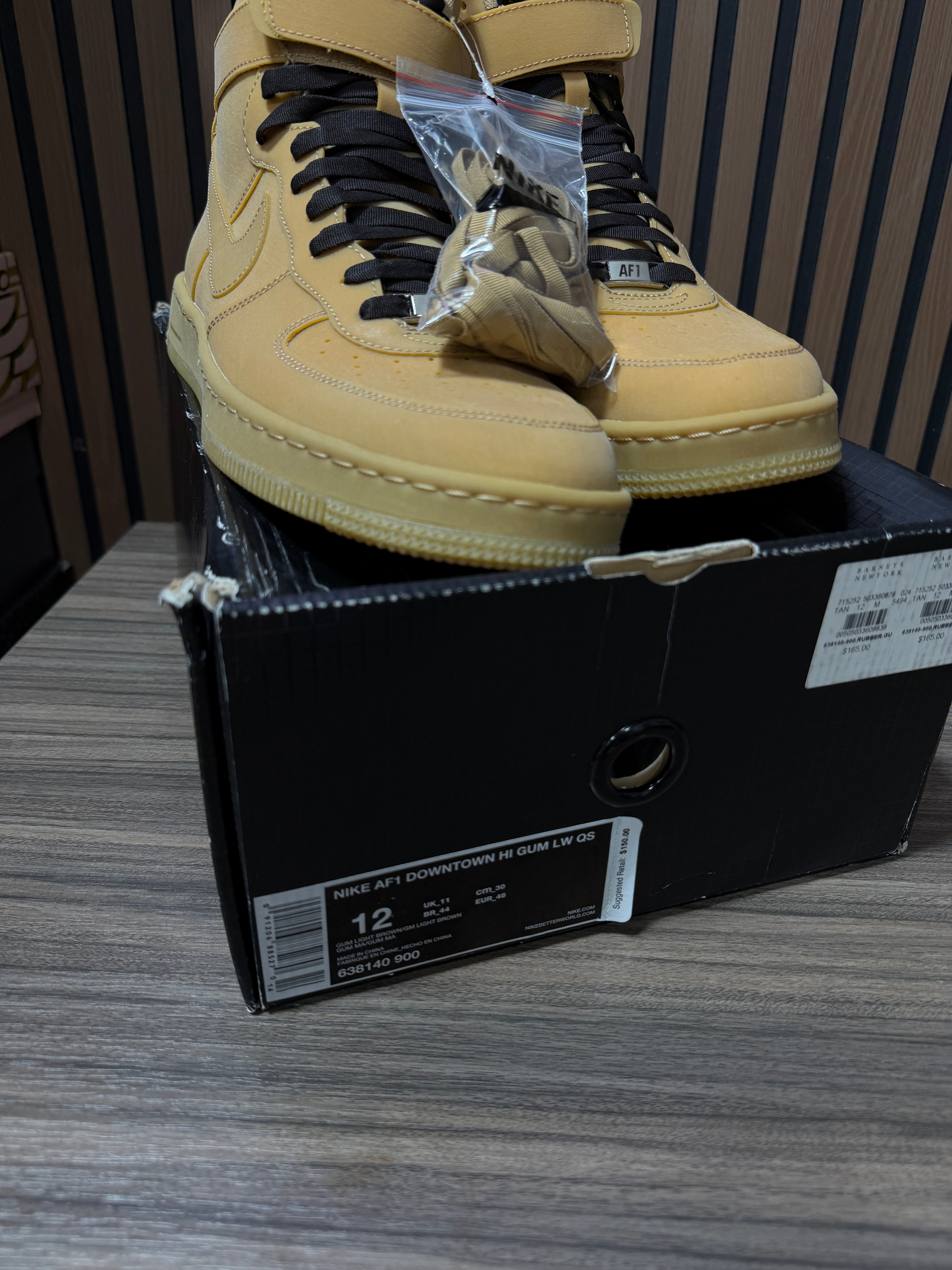 Nike Air Force 1 Downtown Hi Gum Sz 12