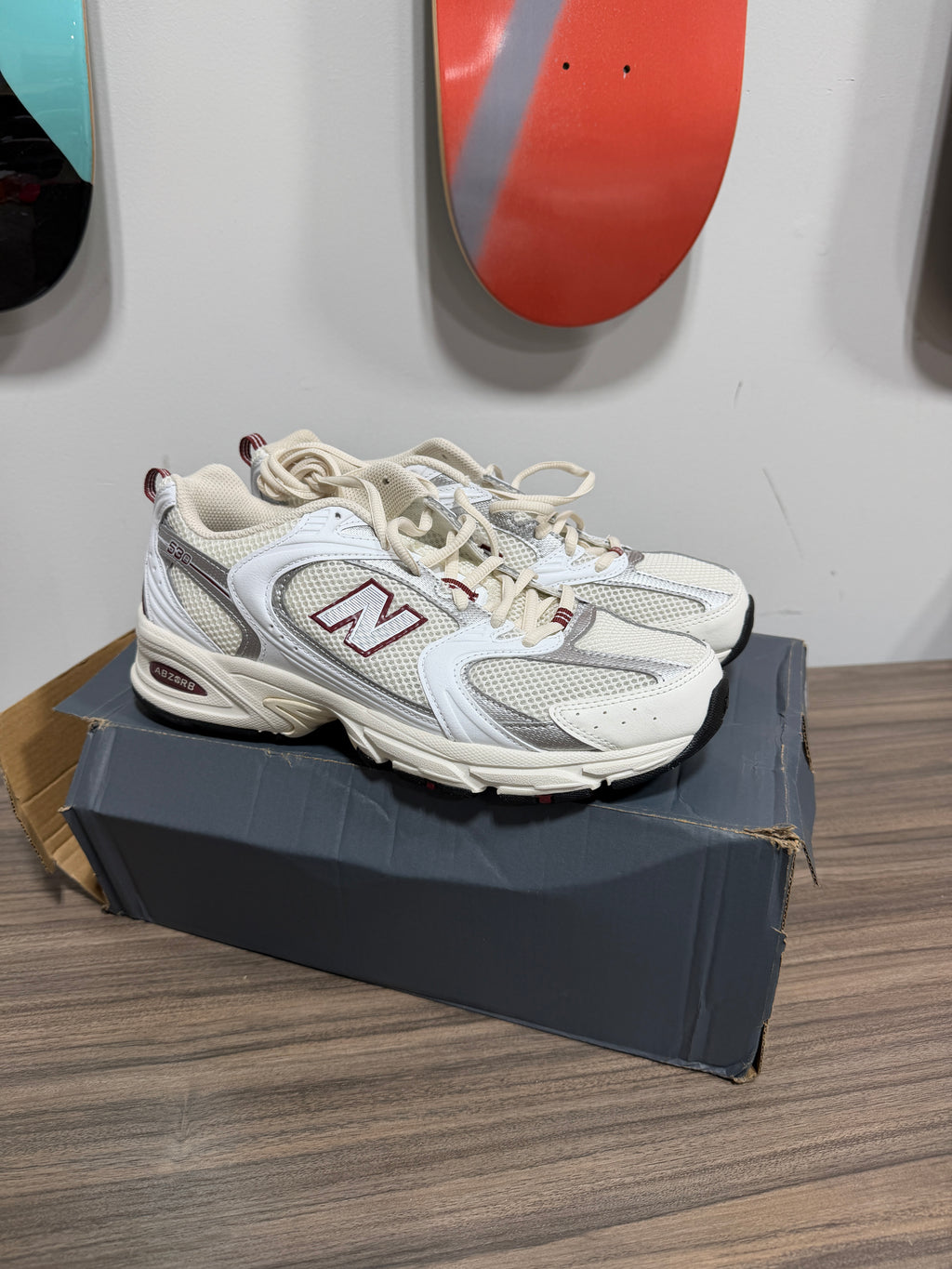 New Balance 530 "Sea Salt/Mercury Red" Sz 8.5M