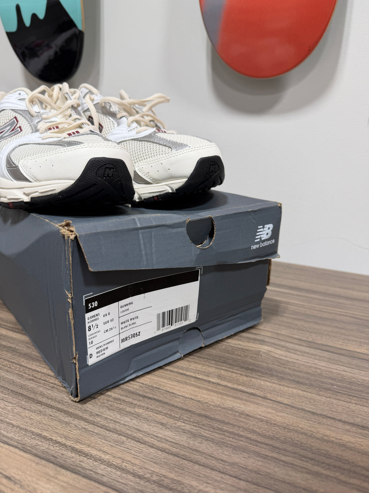 New Balance 530 "Sea Salt/Mercury Red" Sz 8.5M