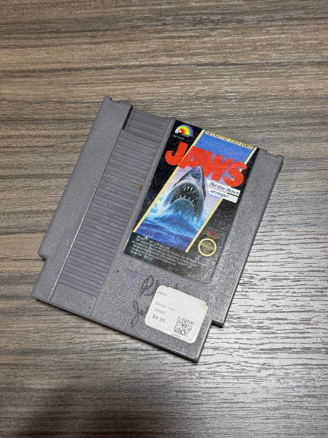 Jaws - 1987 NES Nintendo Game - Cart Only - TESTED!