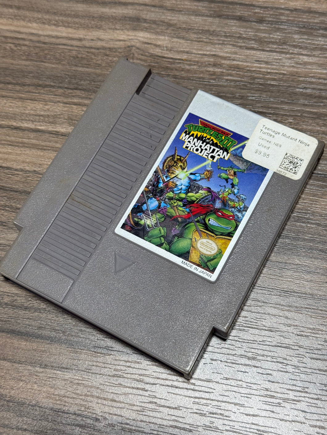 Teenage Mutant Ninja Turtles 3 Manhattan Project Nintendo NES Game Cartridge