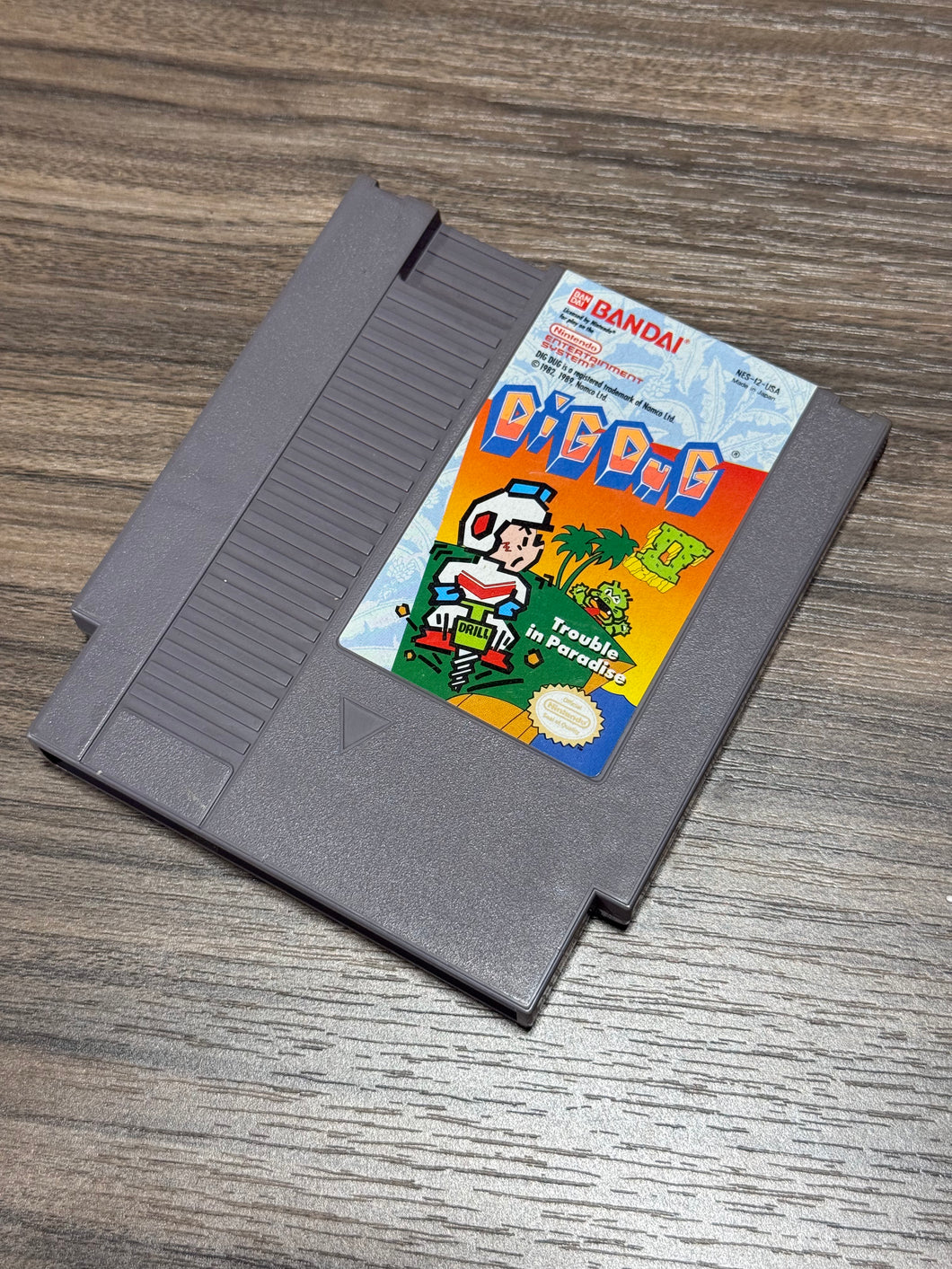 Dig Dug 2 NES Game Cartridge