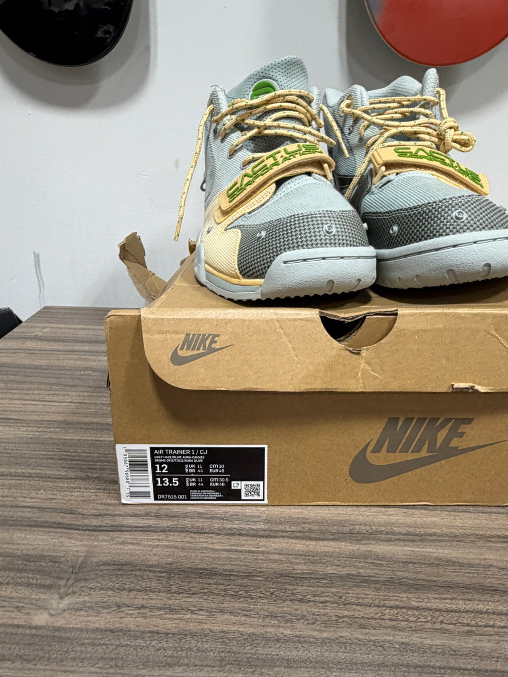 NEW Nike x Travis Scott Air Trainer 1 SP "Grey Haze" Sz 12