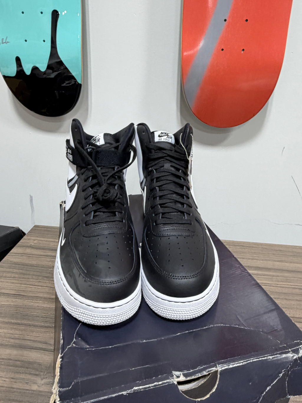 NEW Nike Air Force 1 High LV8 2 'Black White' Sz 12
