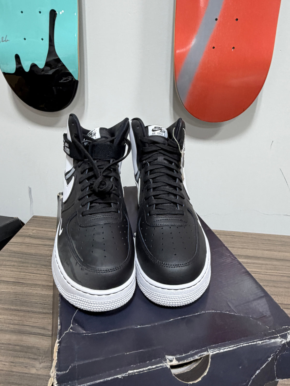 NEW Nike Air Force 1 High LV8 2 'Black White' Sz 12