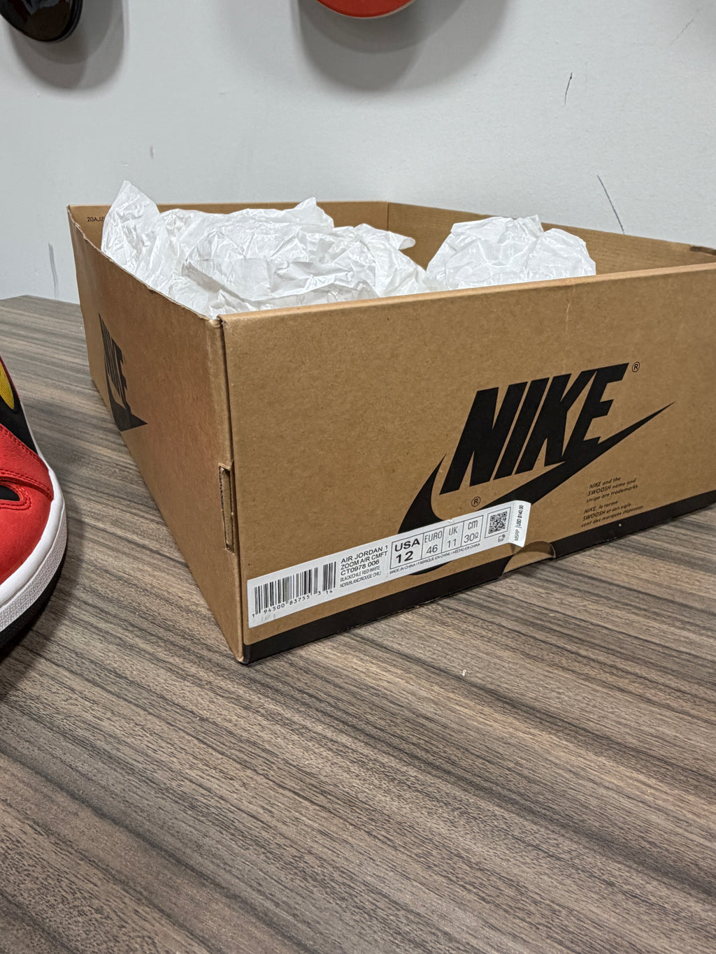 Air Jordan 1 High Zoom Comfort "Chile Red" Sz 12