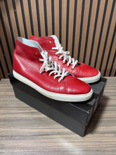Load image into Gallery viewer, Prime Collection Leather Italian Made Sneakers Red Sz 12/45
