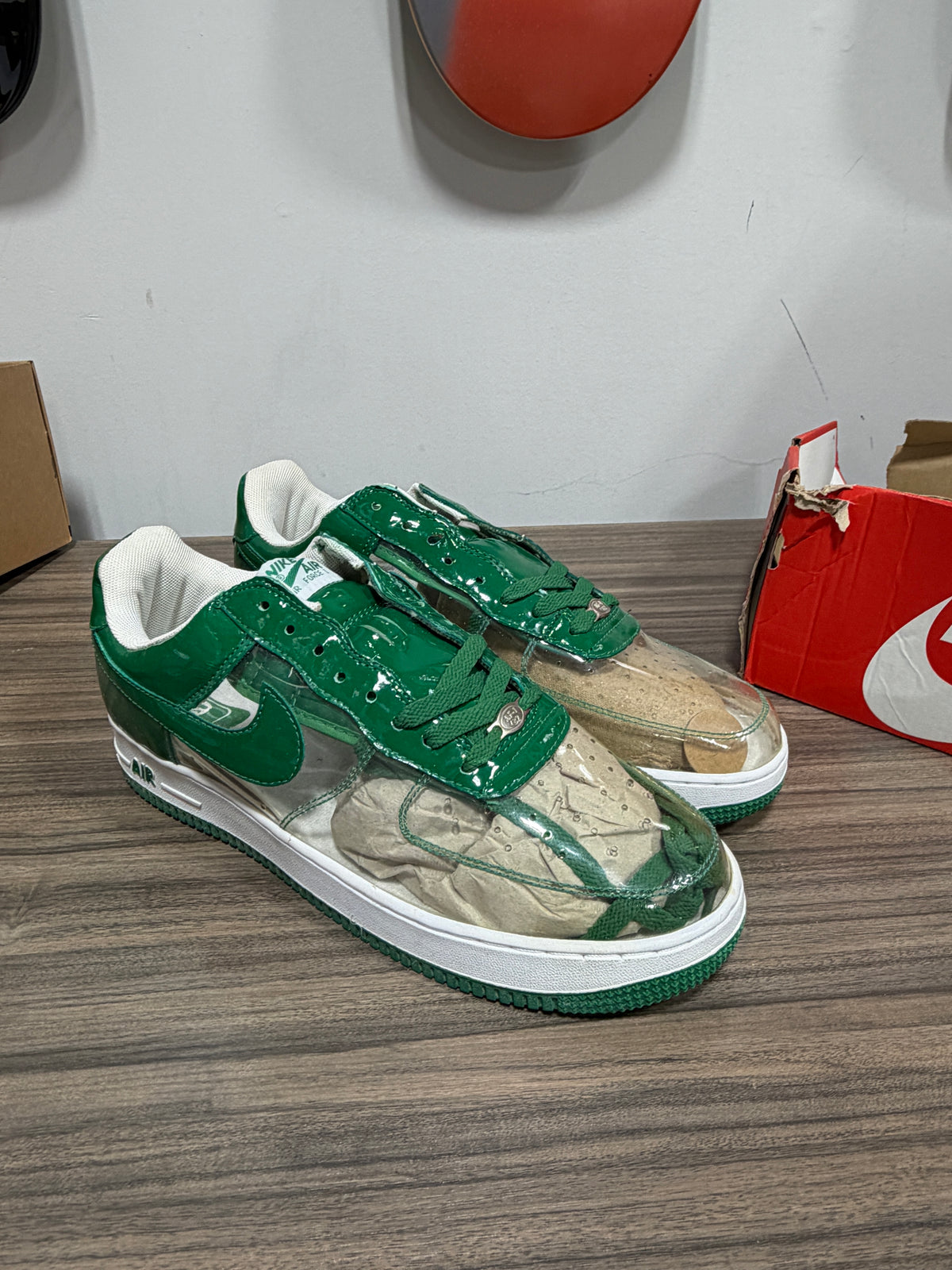 NEW Nike Air Force AF1 Transparent Invisible Clear Green sz 12