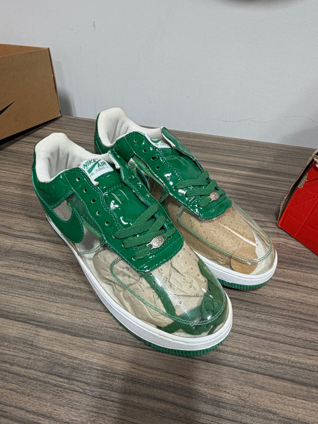 NEW Nike Air Force AF1 Transparent Invisible Clear Green sz 12