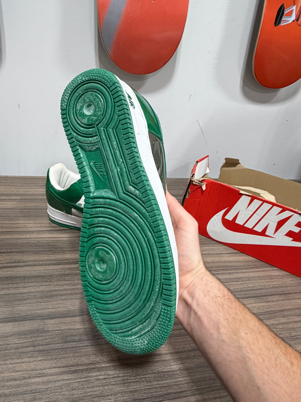 NEW Nike Air Force AF1 Transparent Invisible Clear Green sz 12