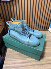 Load image into Gallery viewer, Buscemi 100mm high-top sneaker Petrol Blue Sz 12/45
