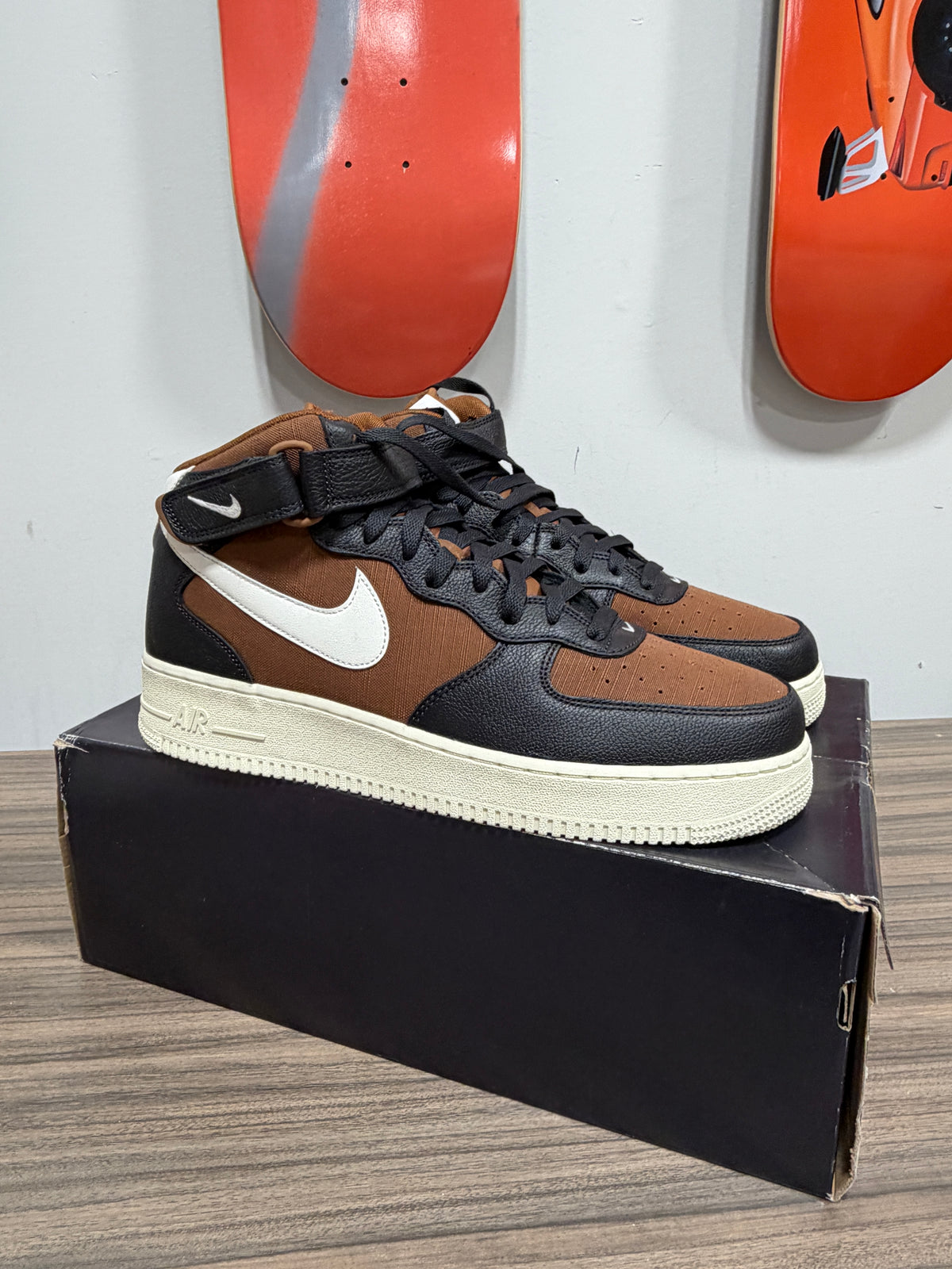 NEW Nike Air Force 1 Mid '07 LX "Certified Fresh - Pecan" Sz 12