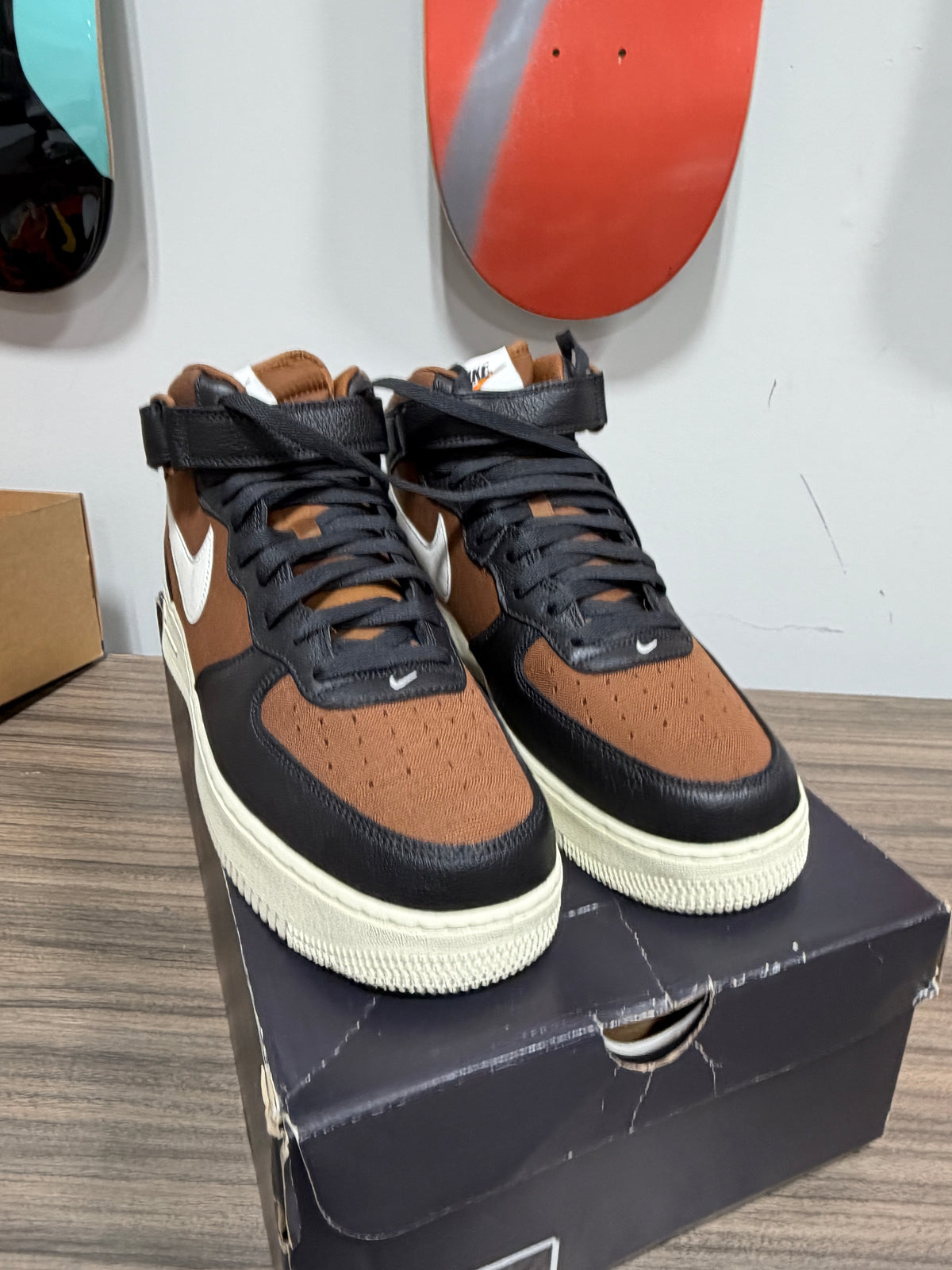 NEW Nike Air Force 1 Mid '07 LX "Certified Fresh - Pecan" Sz 12