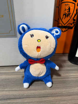Takashi Murakami Seated Mr. Dob Blue Plush Figure