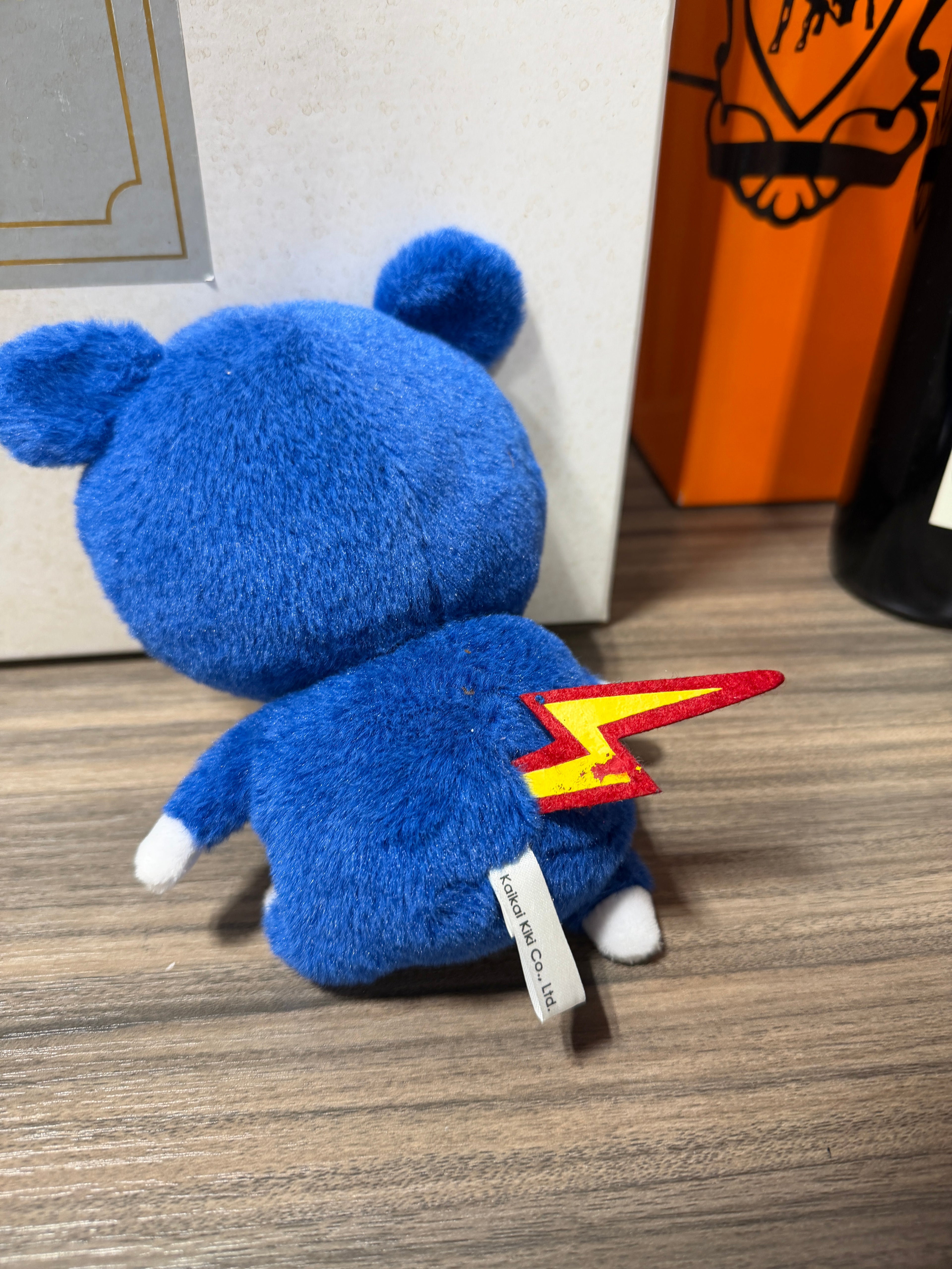 Takashi Murakami Seated Mr. Dob Blue Plush Figure