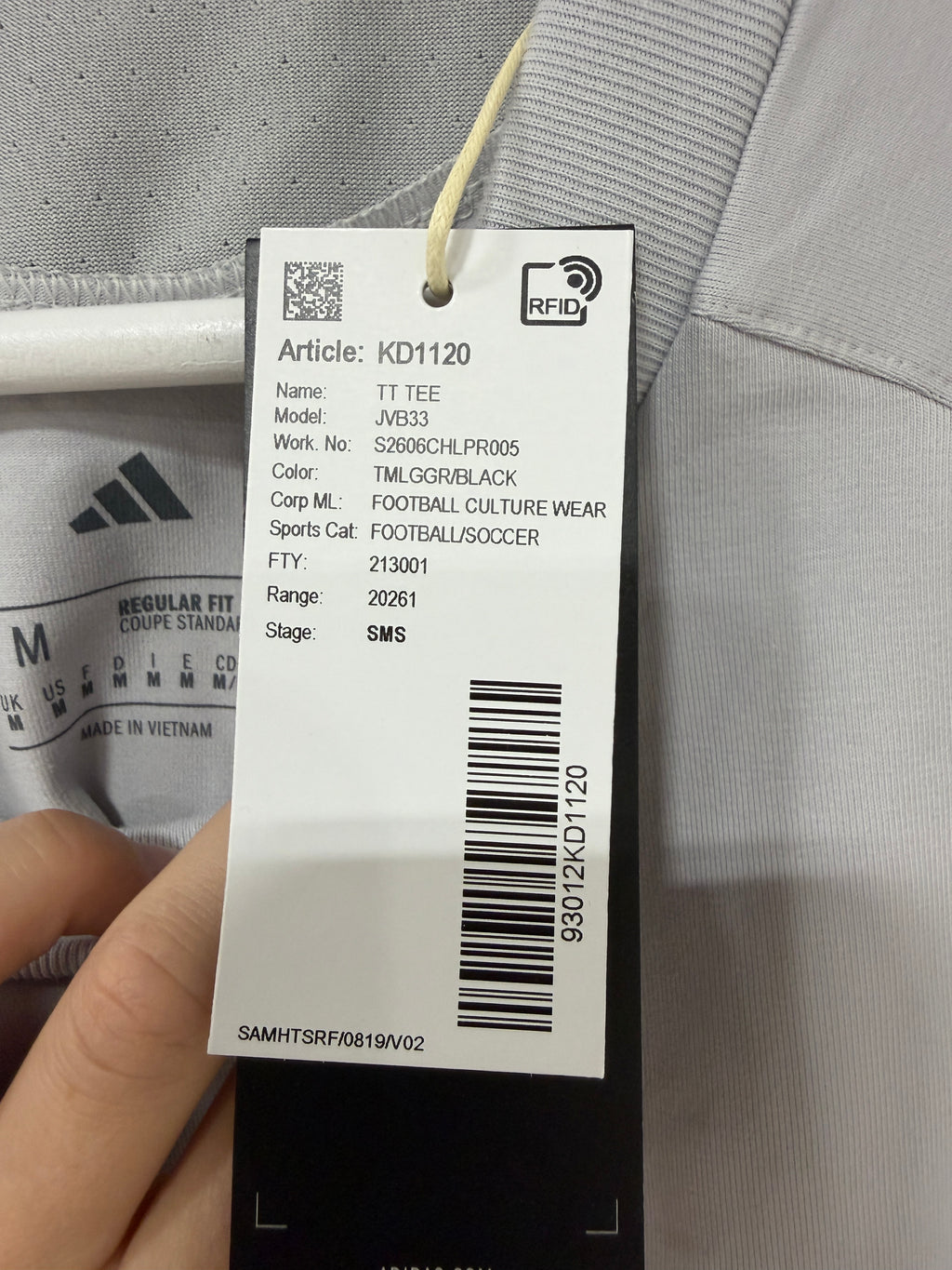 Adidas Tiro Travel T-shirt Mens Sz Medium
