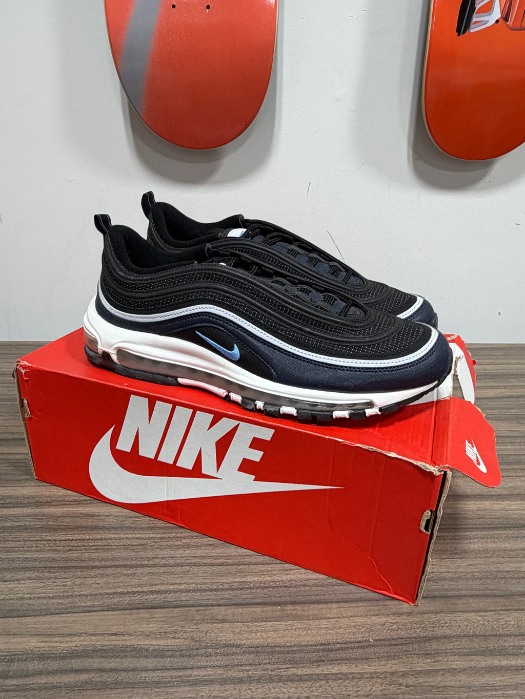 Nike Air Max 97 'Black Dark Obsidian' Sz 12
