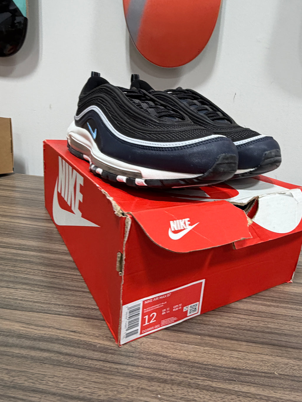 Nike Air Max 97 'Black Dark Obsidian' Sz 12