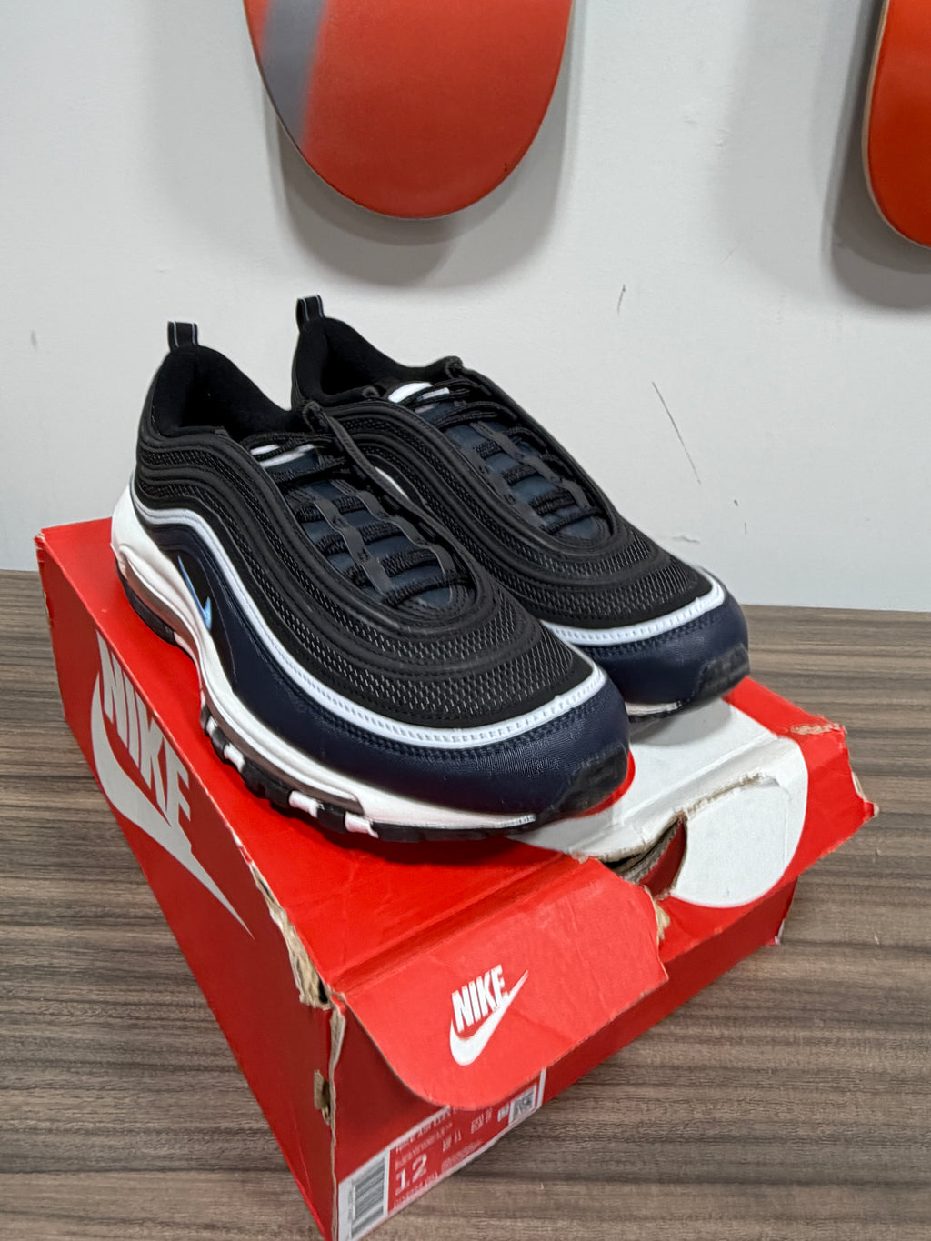 Nike Air Max 97 'Black Dark Obsidian' Sz 12