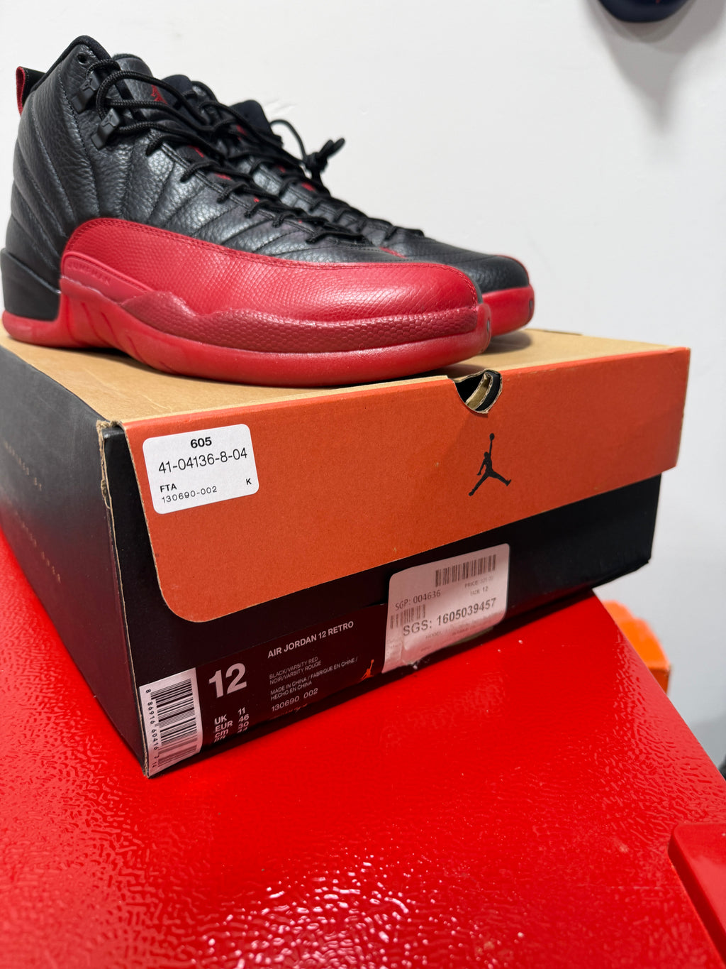 Air Jordan 12 Retro 'Flu Game' 2016 Sz 12