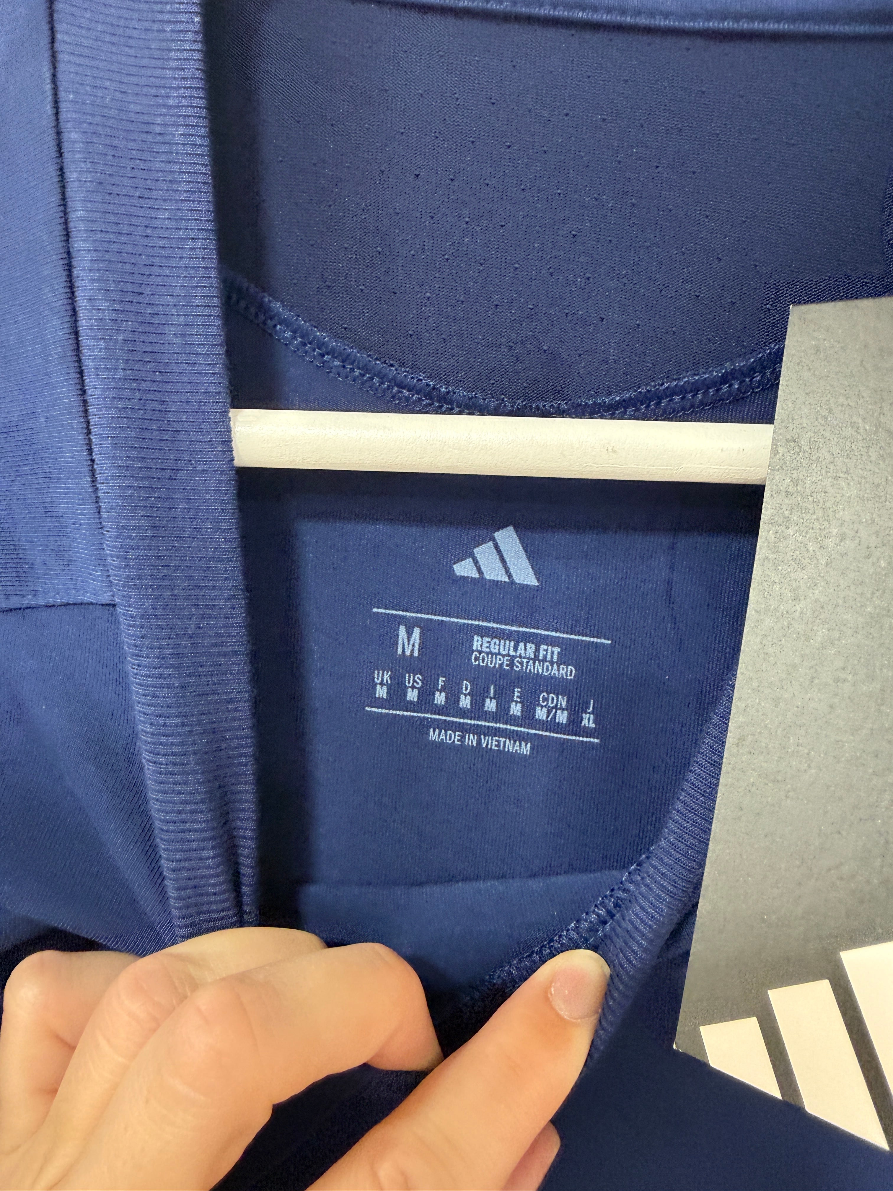 Adidas Tiro Travel T-Shirt Blue Sz Medium
