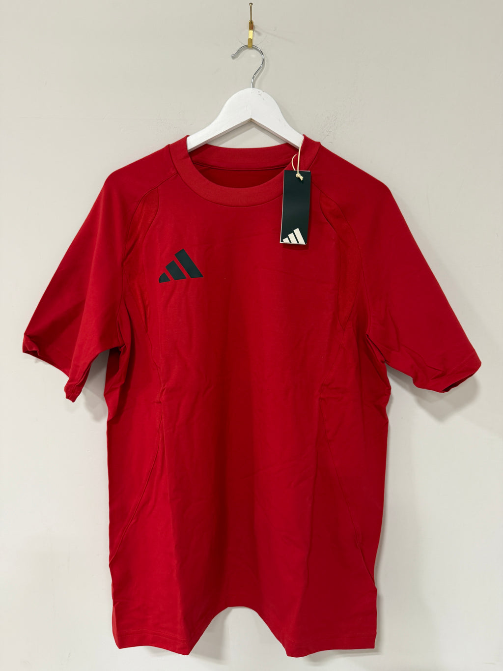 Adidas Tiro Travel T-Shirt Red Mens Size Medium