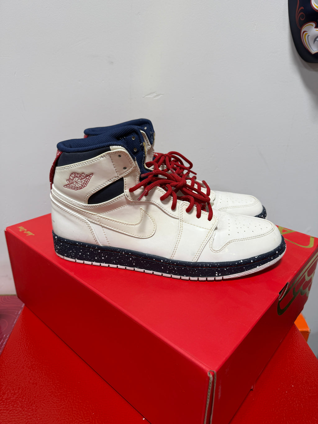 Nike Air Jordan 1 High Strap Premier White Sz 12 No Box/Strap
