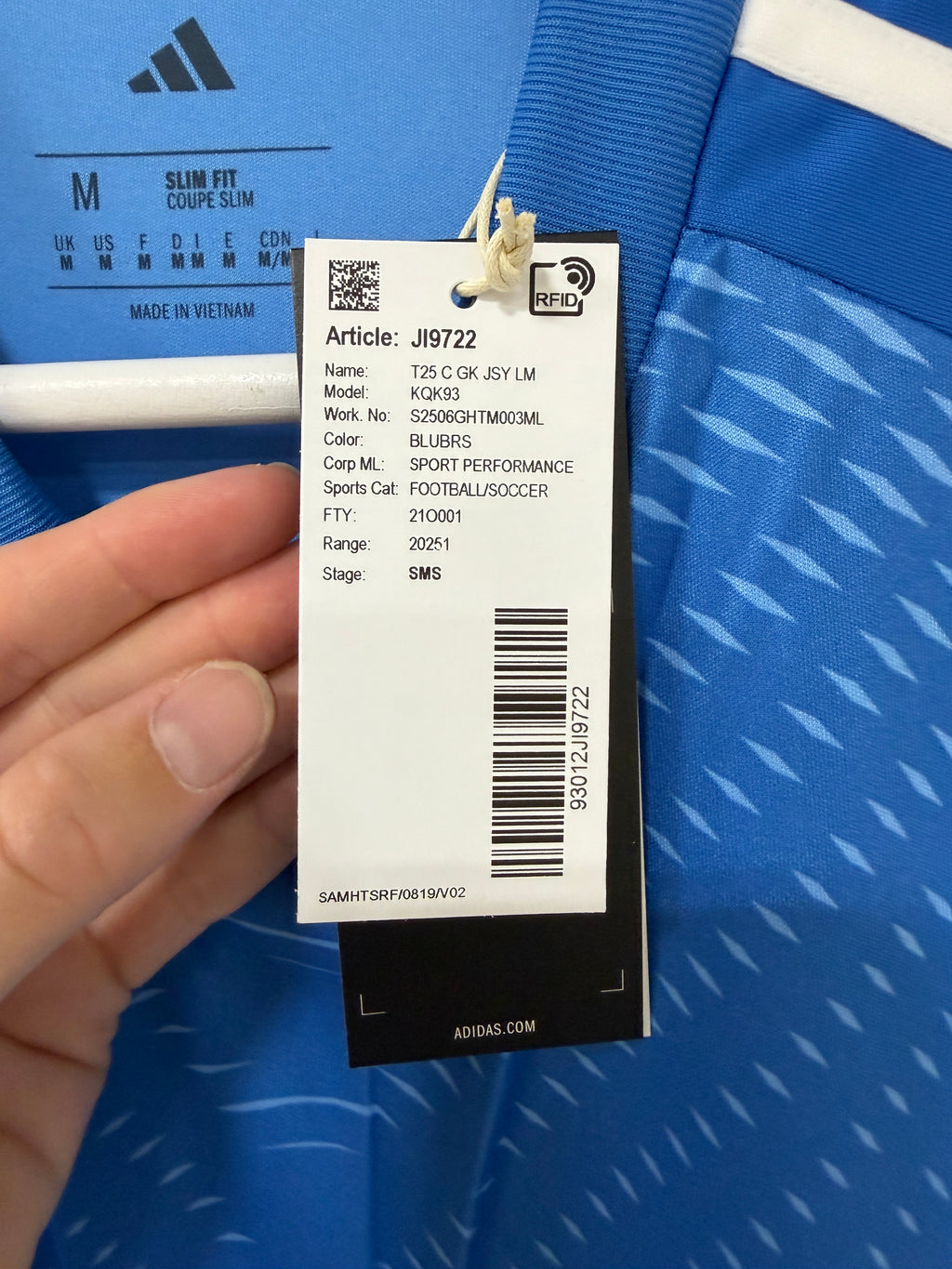 Adidas Tiro 25 Club Goalkeeper Long Sleeve Jersey Men's