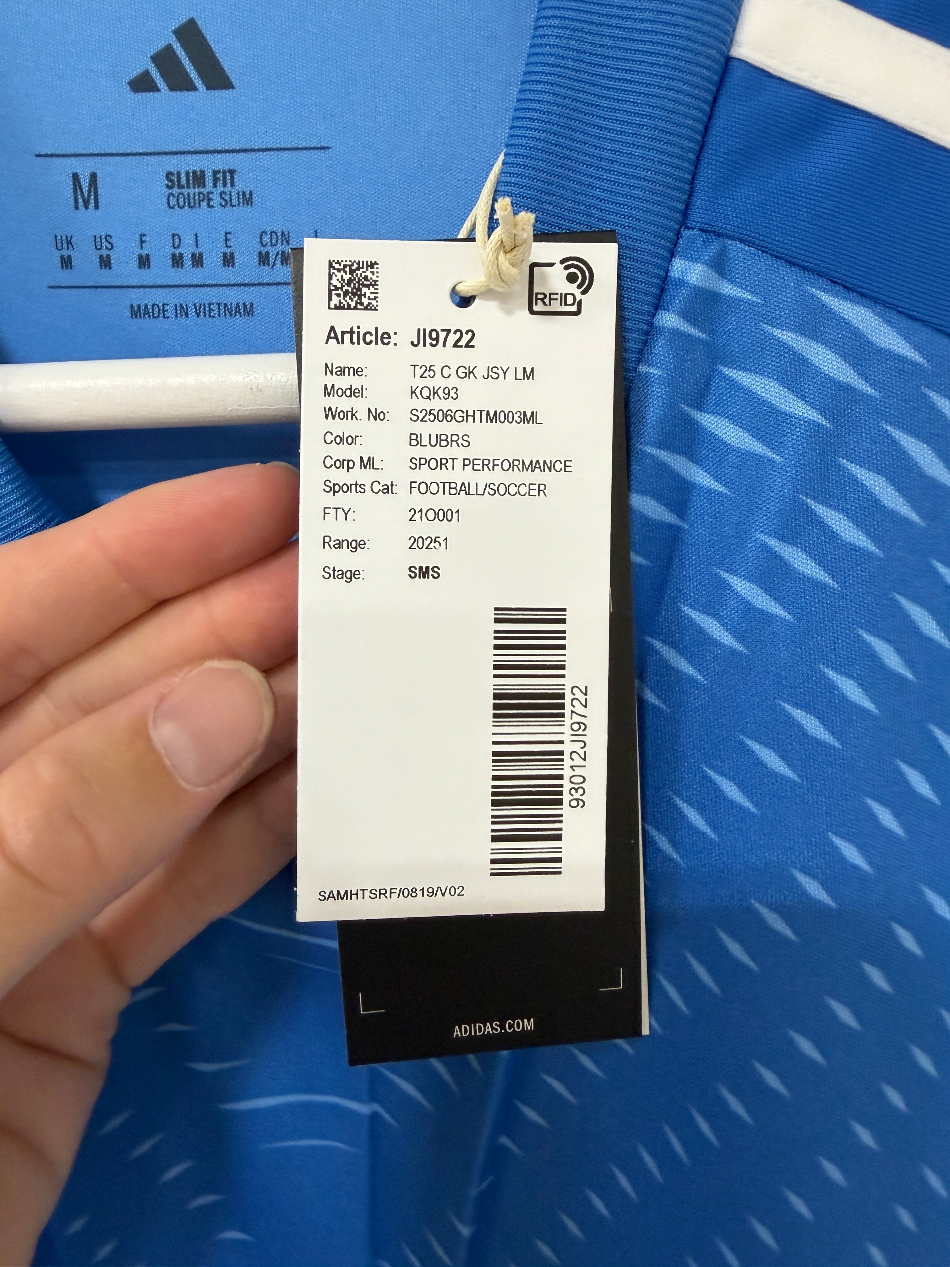 Adidas Tiro 25 Club Goalkeeper Long Sleeve Jersey Men's