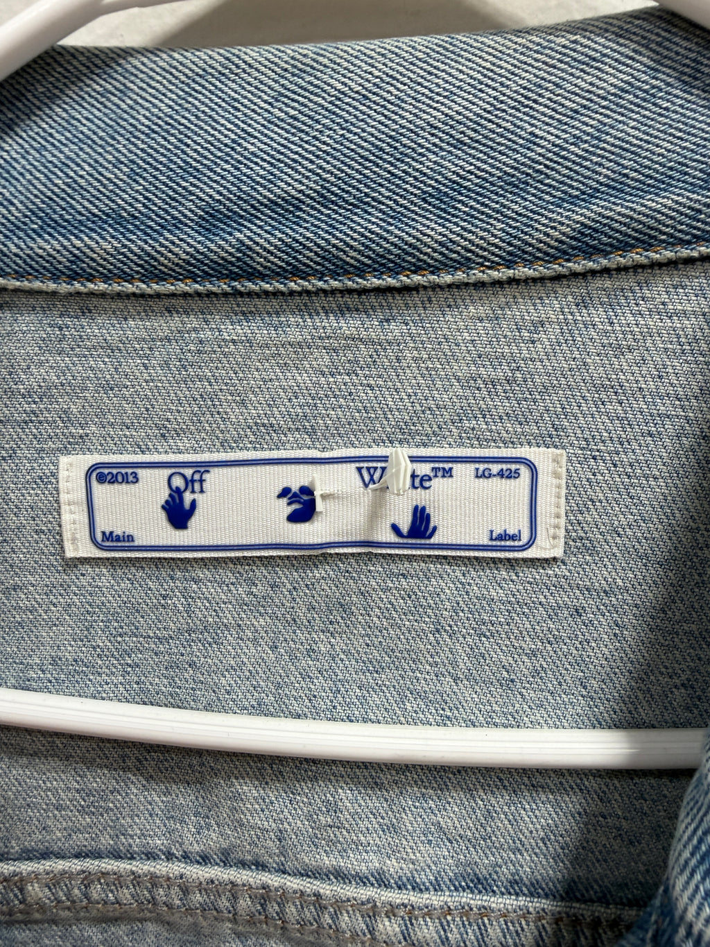 Off-White Arrow Twist Denim Jacket Sz XXL