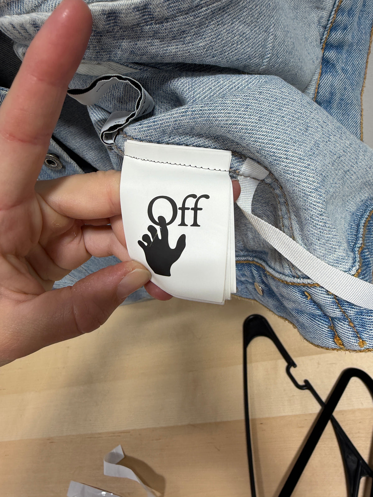 Off-White Arrow Twist Denim Jacket Sz XXL