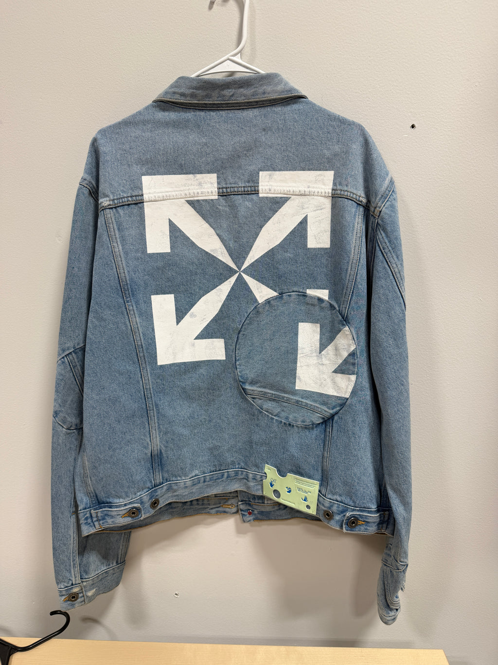 Off-White Arrow Twist Denim Jacket Sz XXL