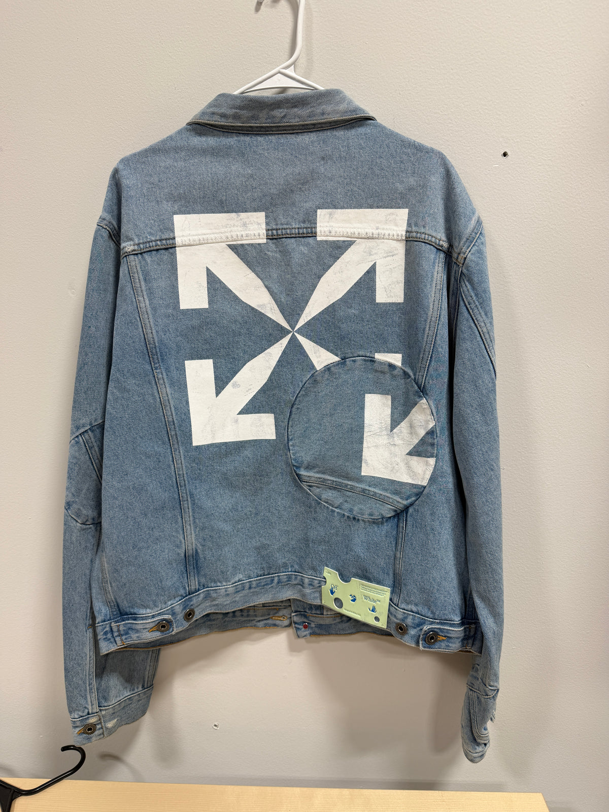 Off-White Arrow Twist Denim Jacket Sz XXL