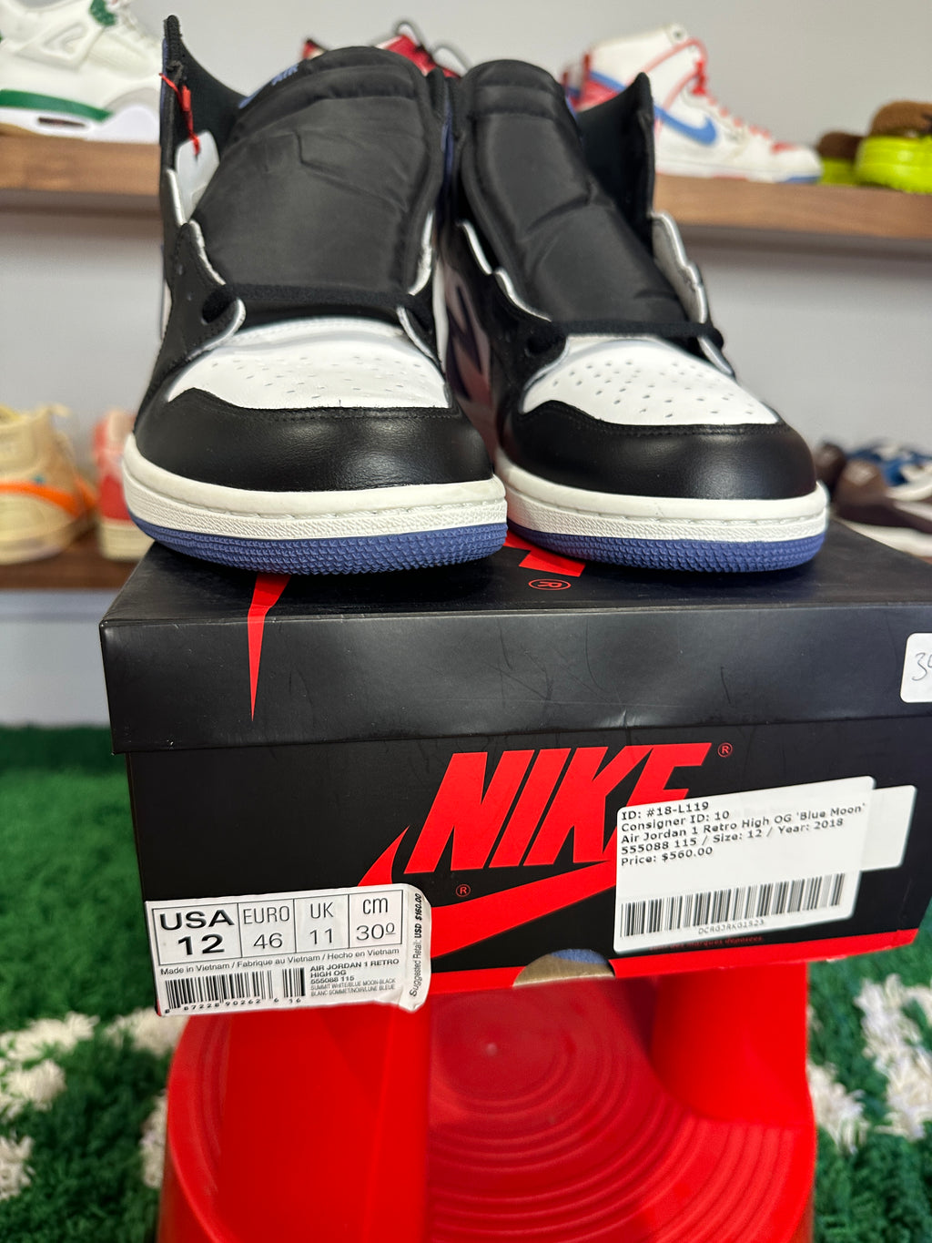 Jordan 1 Retro High Blue Moon Sz 12