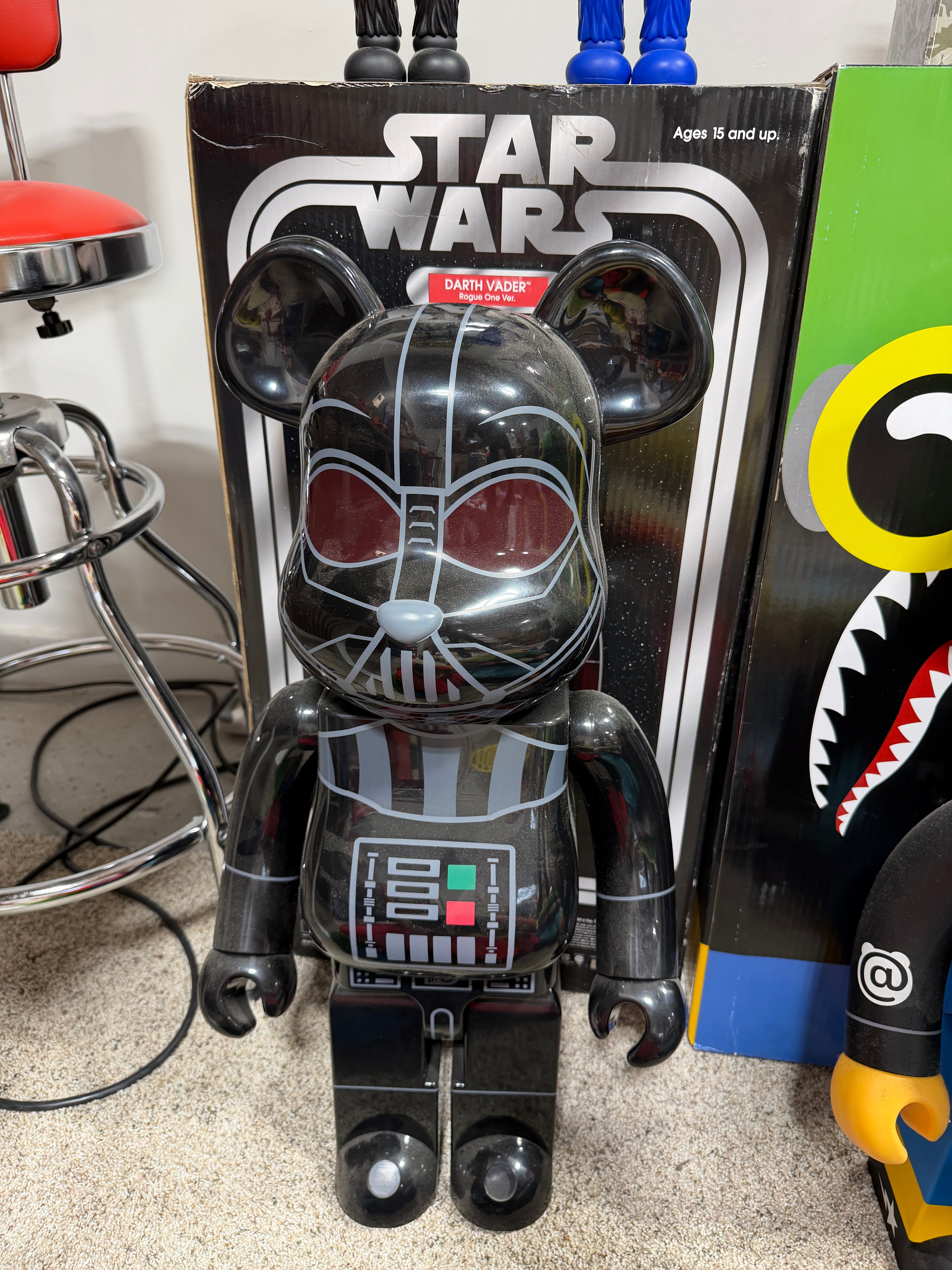 Medicom 1000% Bearbrck ~ Star Wars Darth Vader Rogue One 2017 Ver Be@r Brick